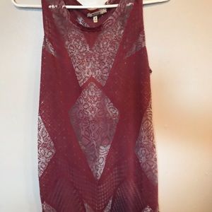 BKE burgundy tank